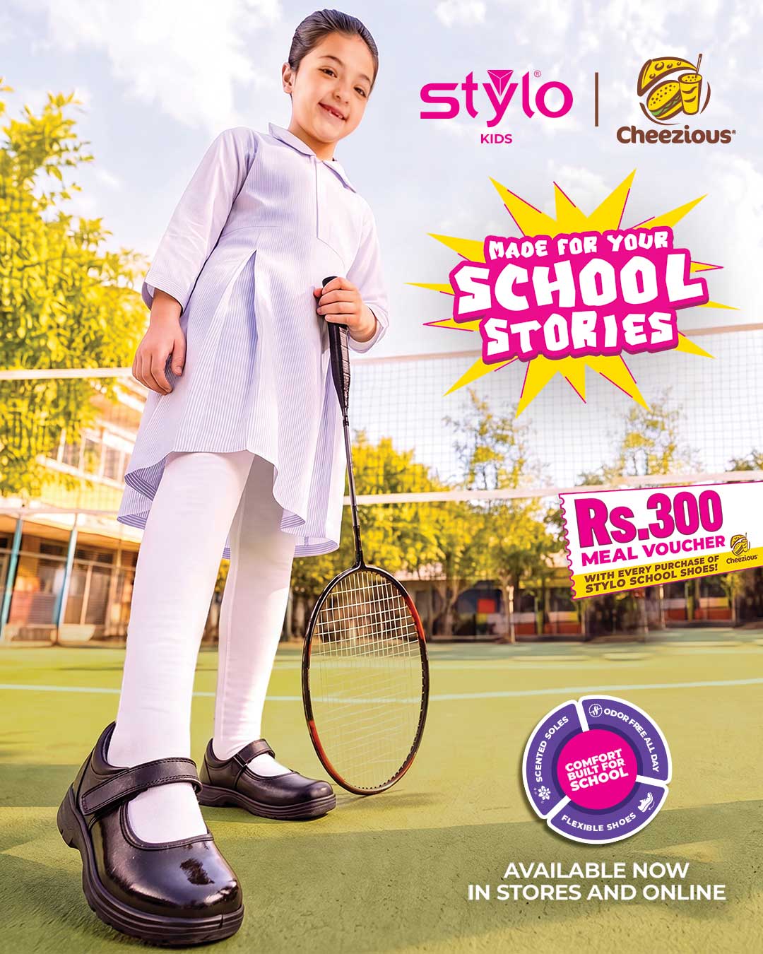 Boys Black Dual Strap School Shoes SK1082