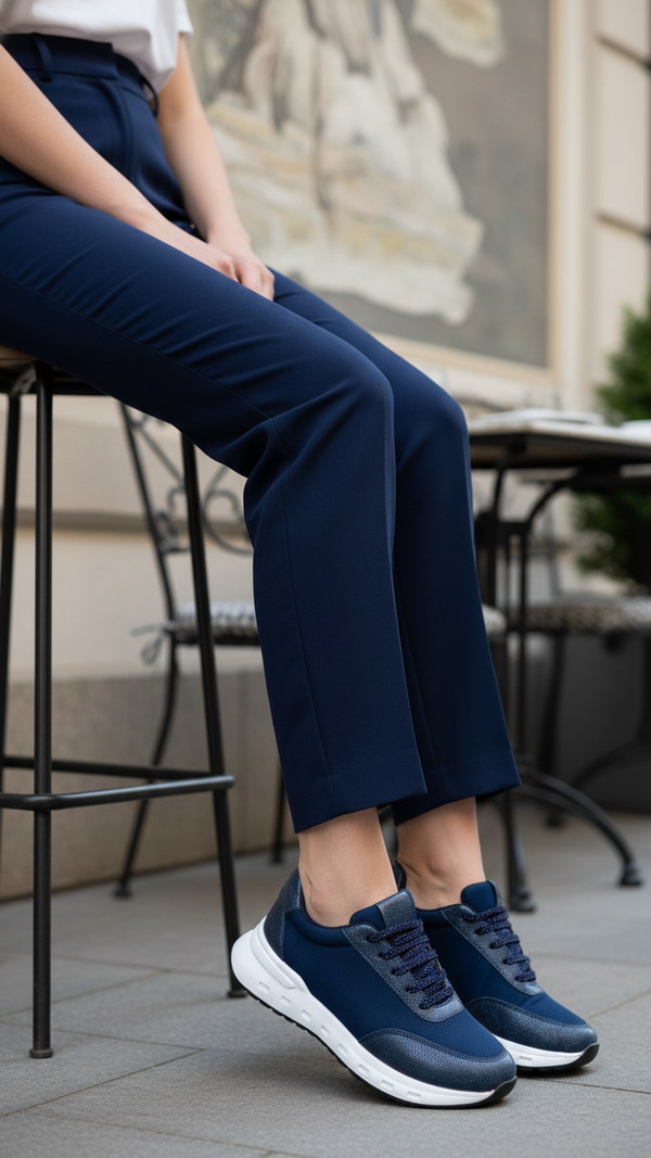 Navy Casual Sneaker For Women AT7372