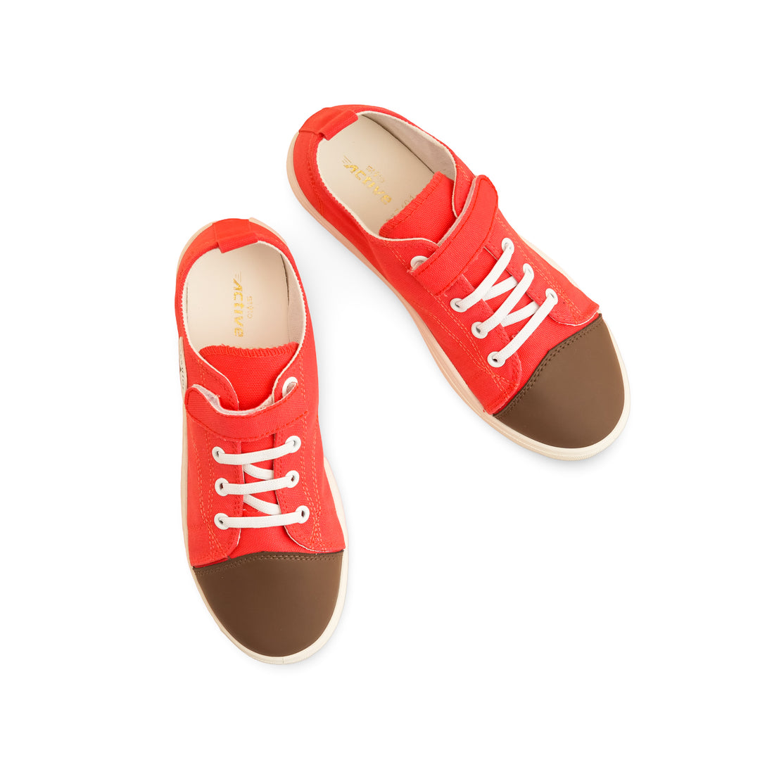 Red Casual Sneaker For Women AT7401