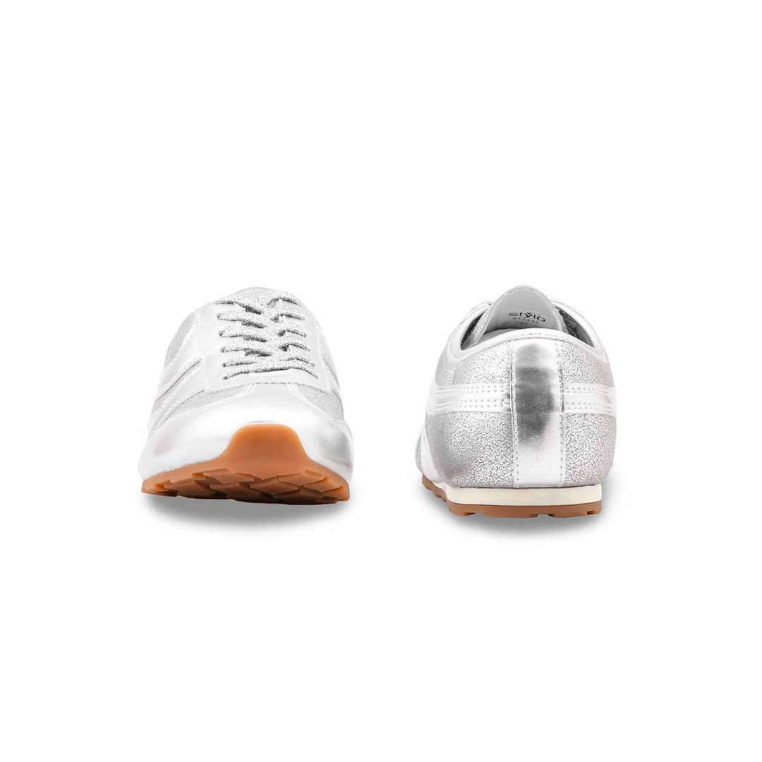 Silver Casual Sneaker For Women AT7432