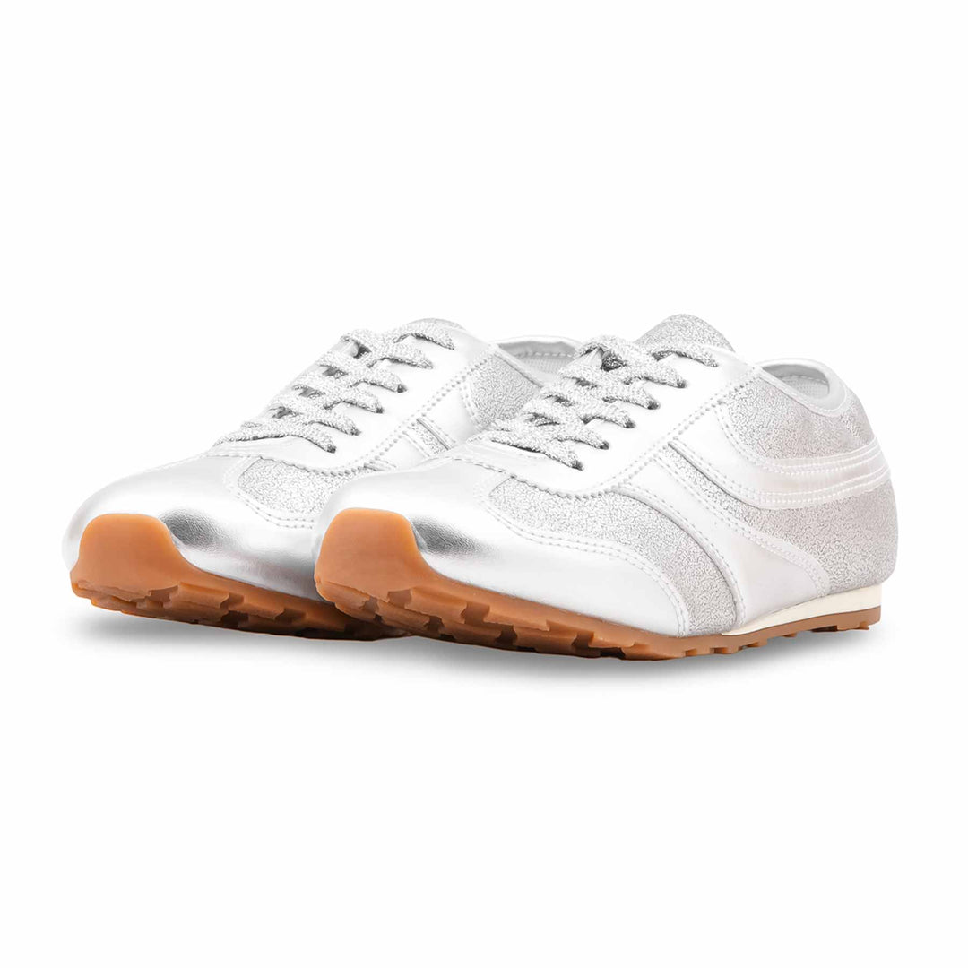 Silver Casual Sneaker For Women AT7432