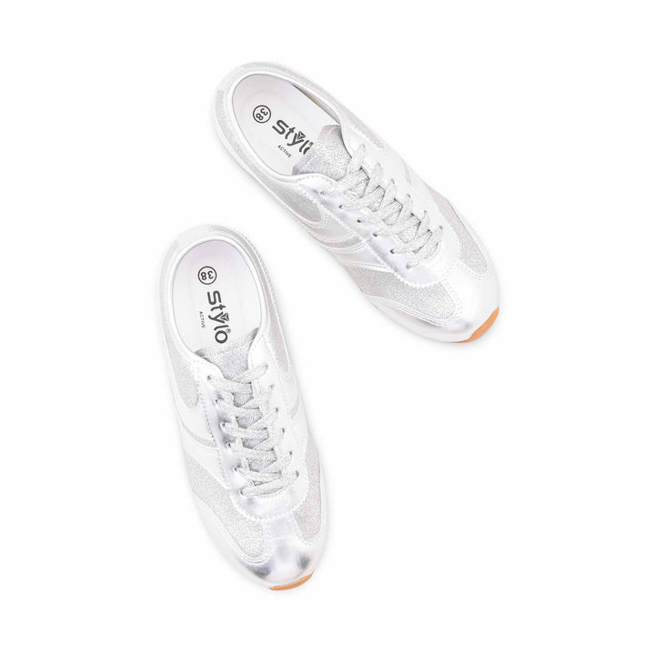 Silver Casual Sneaker For Women AT7432