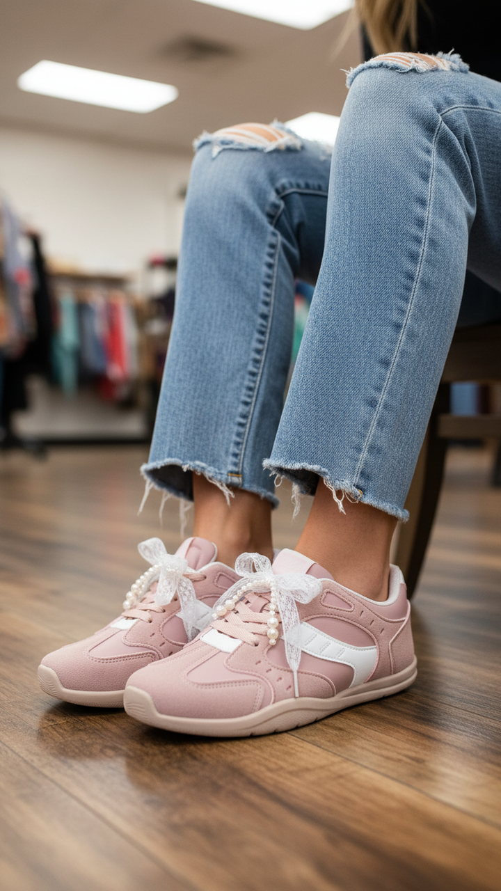 Pink Casual Sneaker For Ladies AT7458