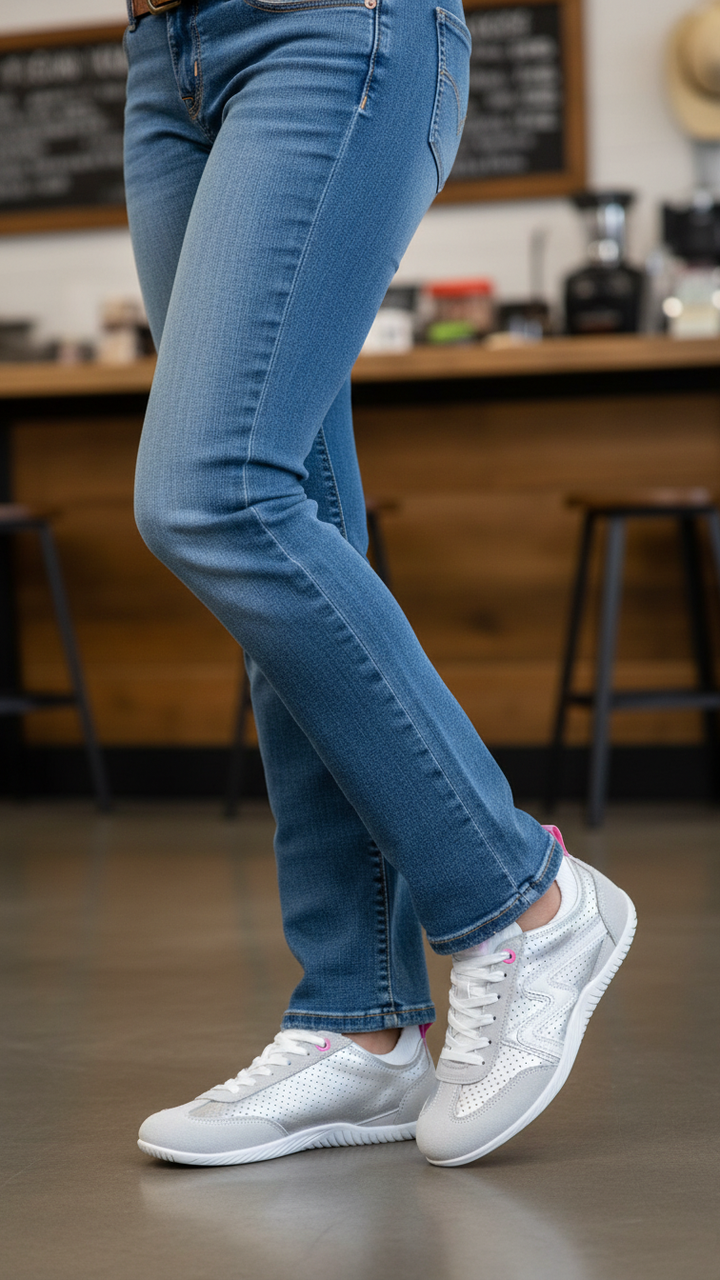 Grey Casual Sneaker For Ladies AT7459