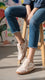 Beige Casual Sneaker For Ladies AT7468