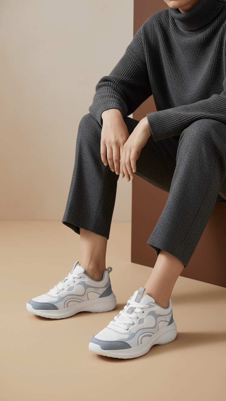 Sky Blue Casual Sneaker For Ladies AT7470