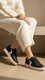 Black Casual Sneaker For Ladies AT7505