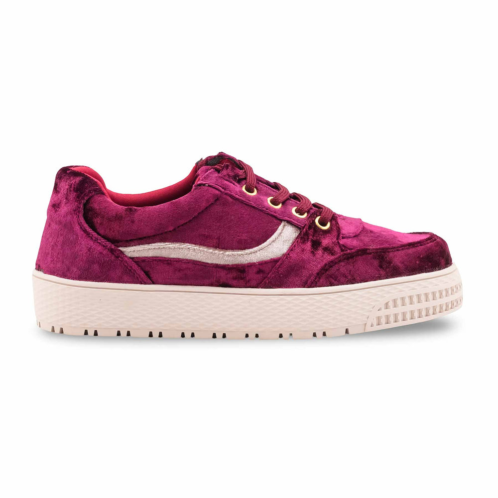 Maroon Casual Sneaker For Ladies AT7507