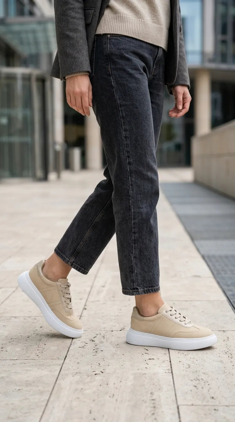 Beige Sneaker For Ladies AT7553