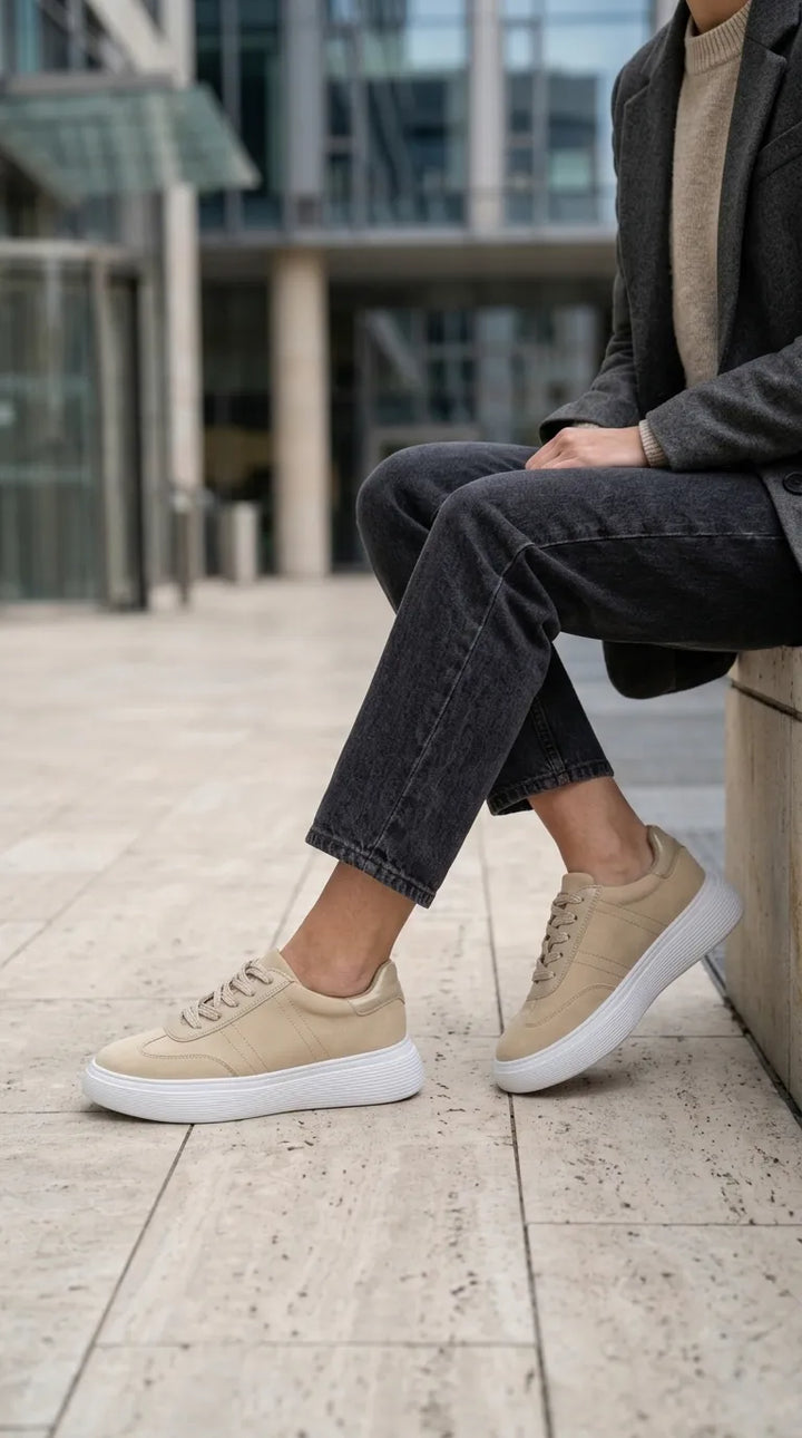 Beige Sneaker For Ladies AT7553