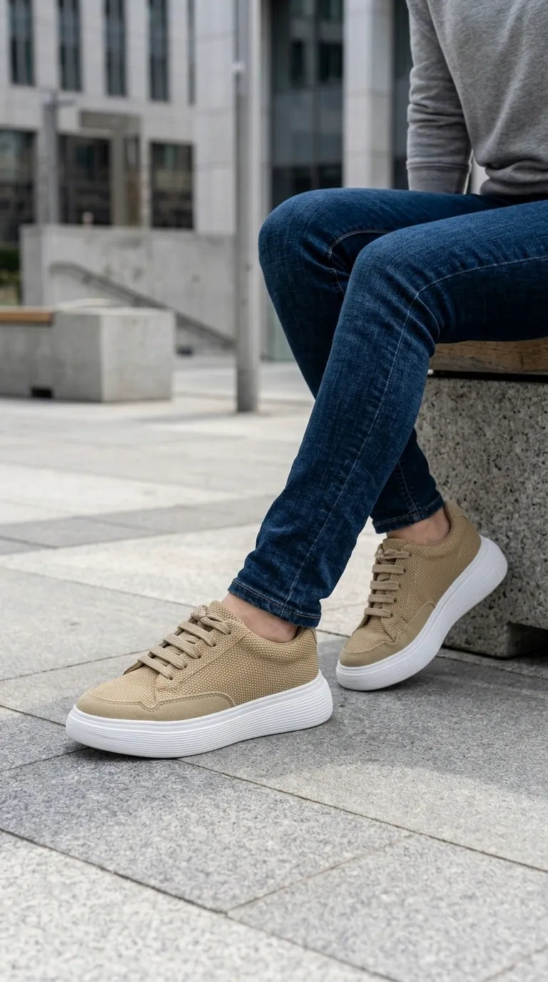 Beige Sneaker For Ladies AT7555