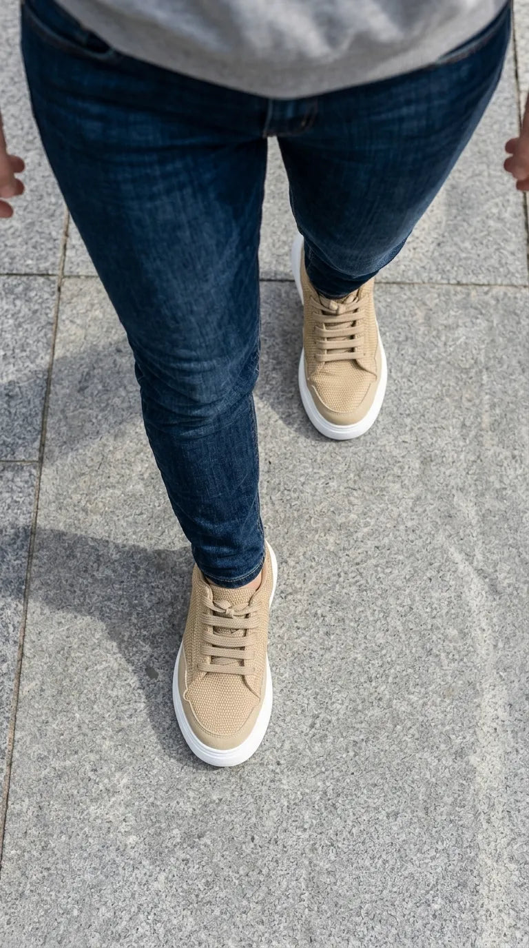 Beige Sneaker For Ladies AT7555
