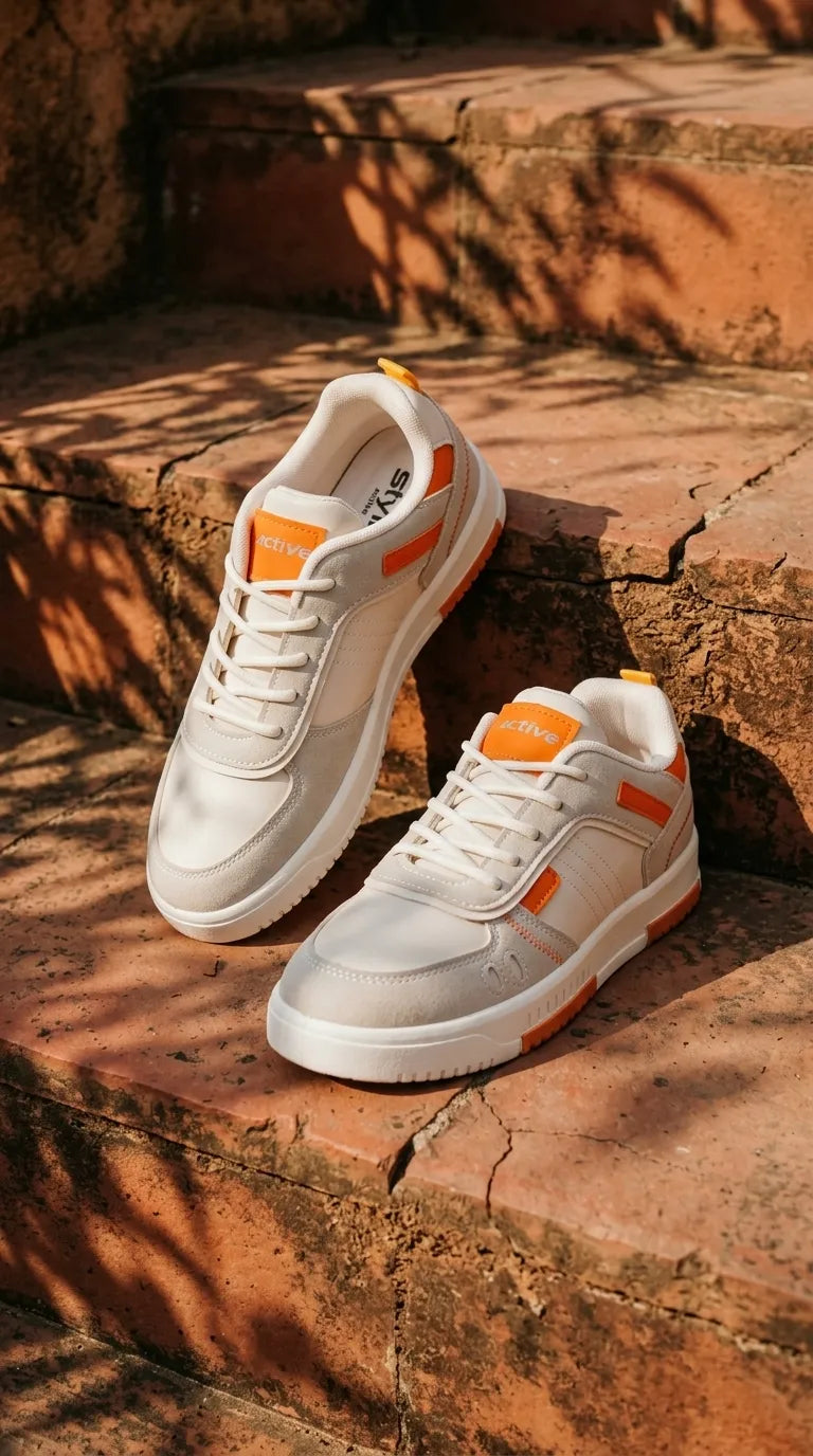 Orange Casual Sneaker For Women AT7565