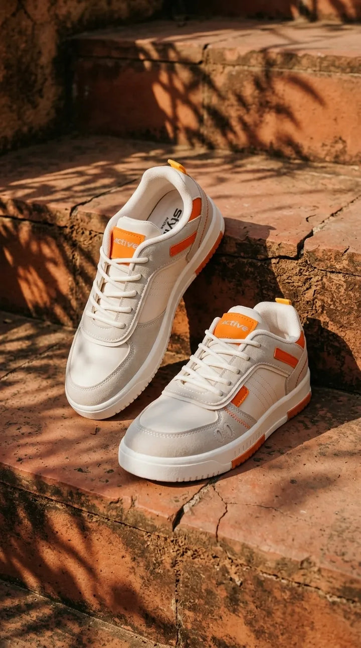 Orange Casual Sneaker For Women AT7565
