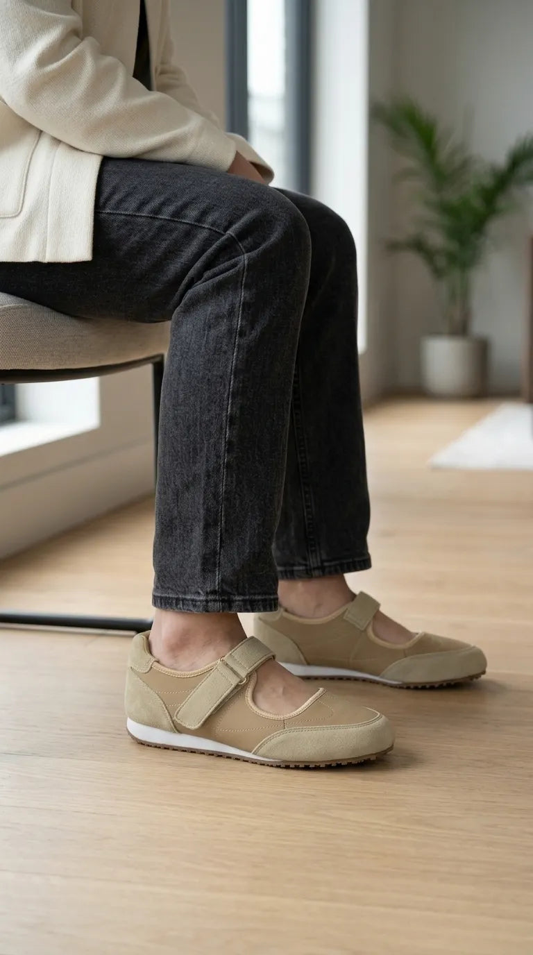 Beige Sneaker For Ladies AT9149