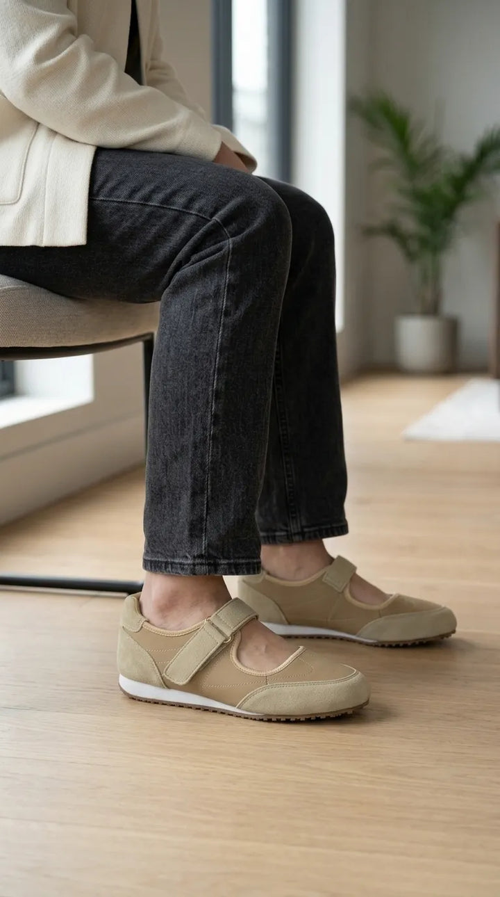 Beige Sneaker For Ladies AT9149