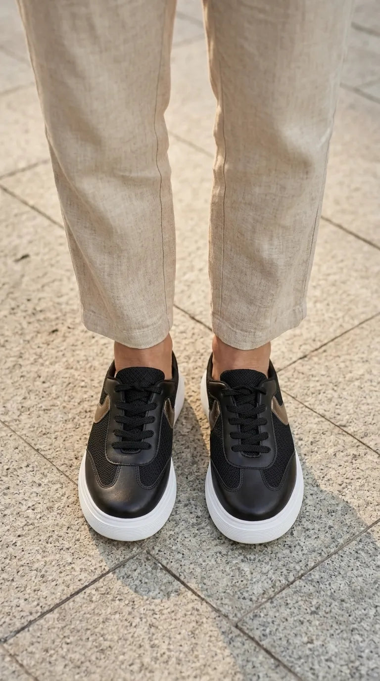 Black Sneaker For Ladies AT9170