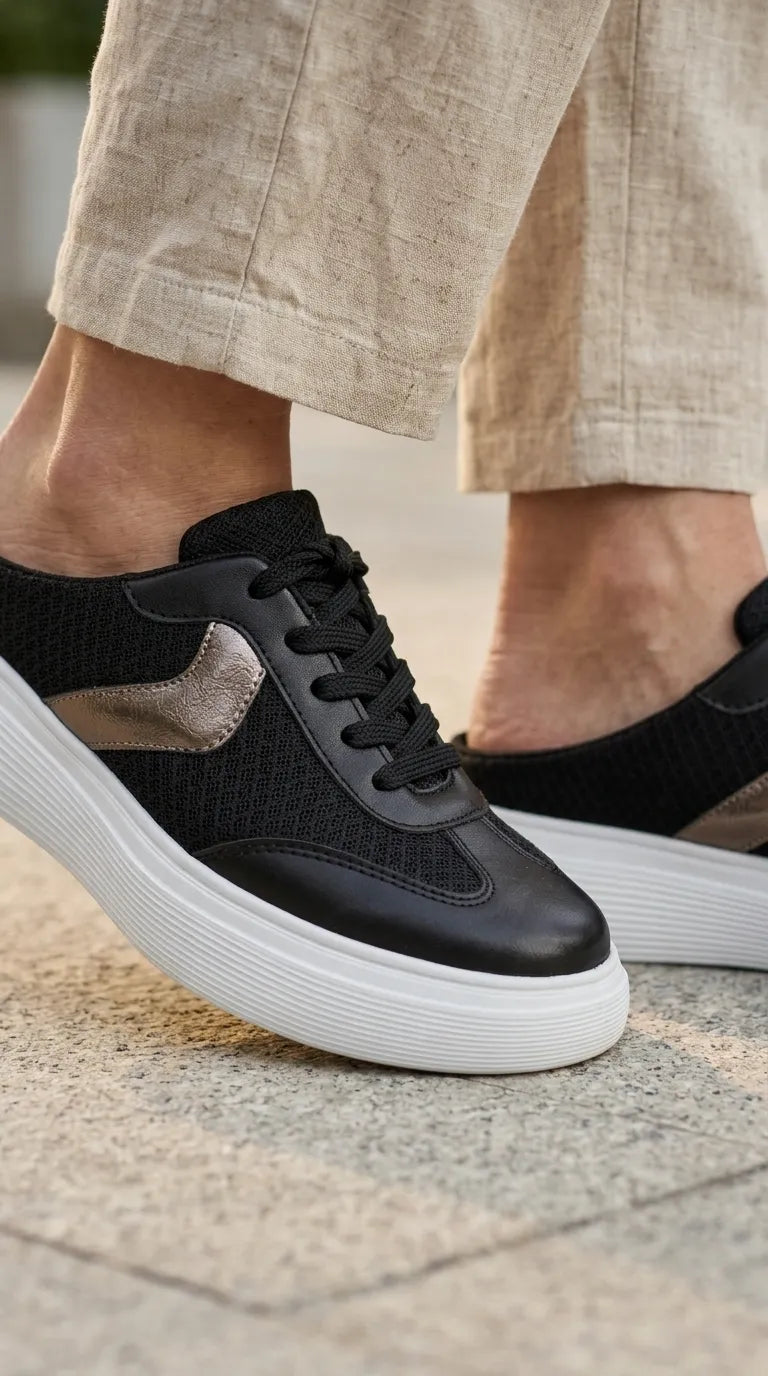 Black Sneaker For Ladies AT9170