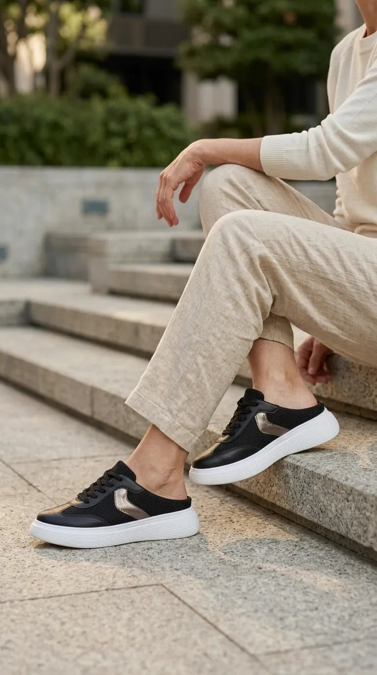 Black Sneaker For Ladies AT9170
