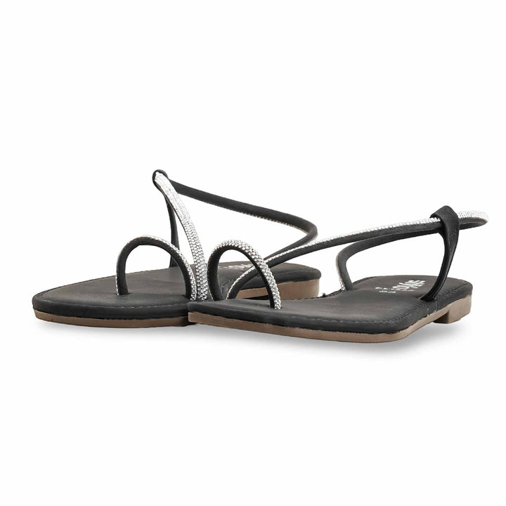Black Casual Women Chappal CL1880