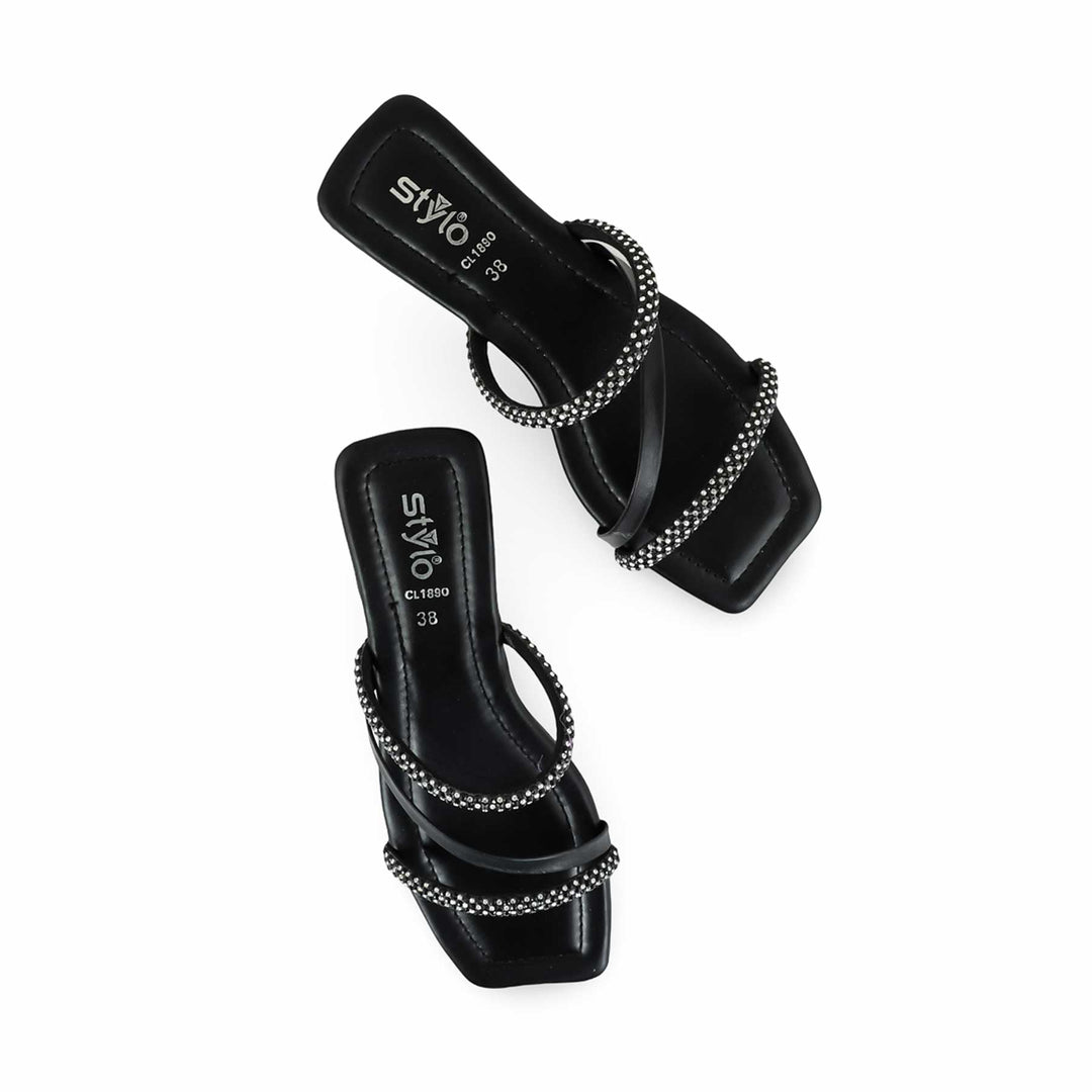 Black Casual Slipper For Women CL1890