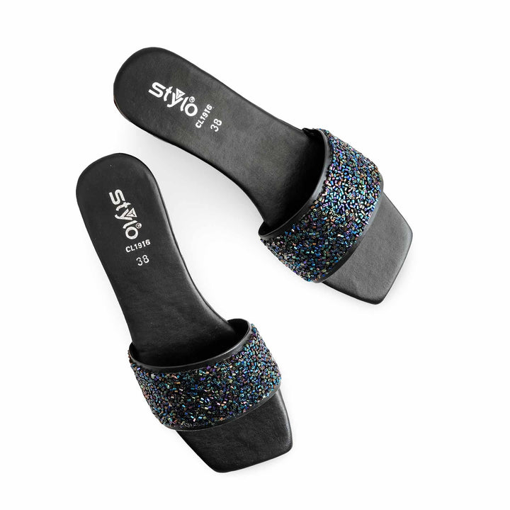 Black Casual Slipper For Ladies CL1916
