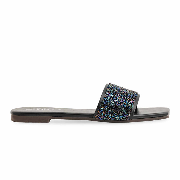 Black Casual Slipper For Ladies CL1916
