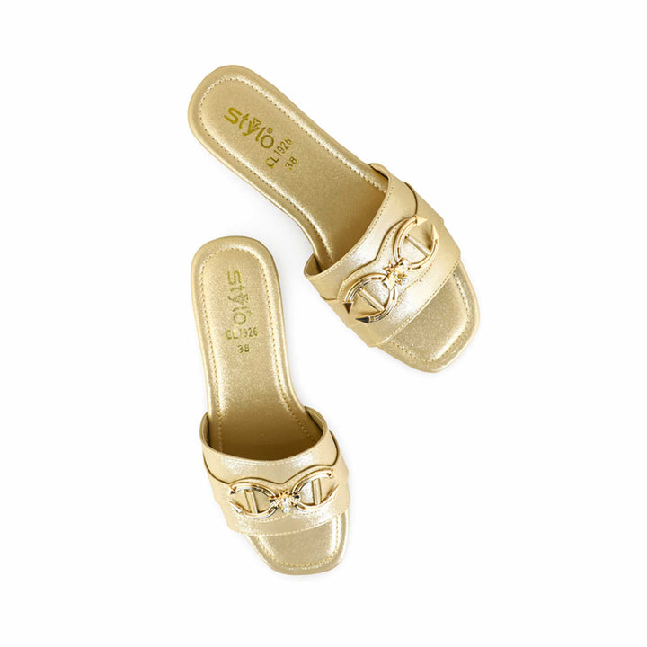 Golden Casual Slipper For Ladies CL1926