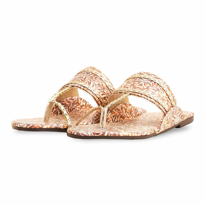 Rust Casual Chappal For Ladies CL1928
