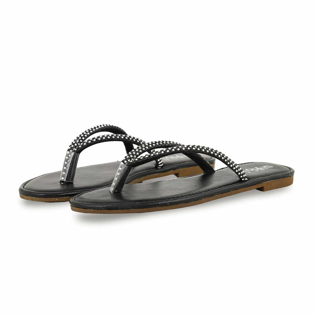 Black Casual Women Chappal CL1929
