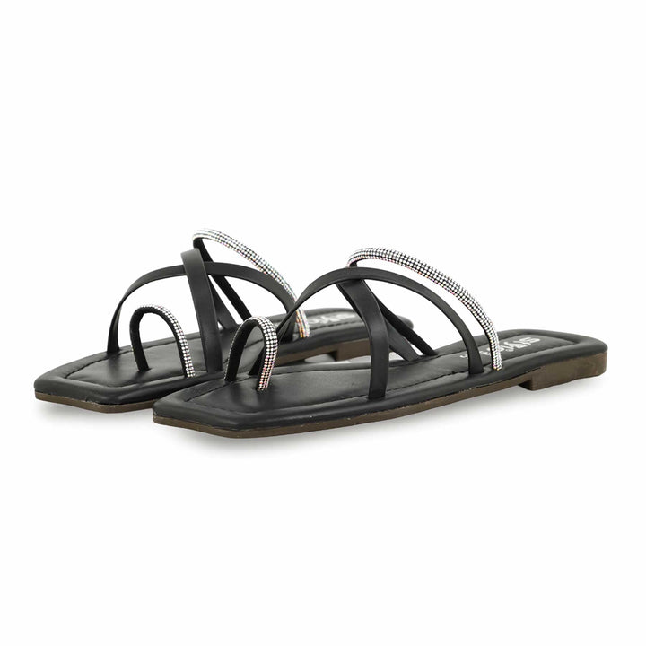 Black Casual Chappal CL1936