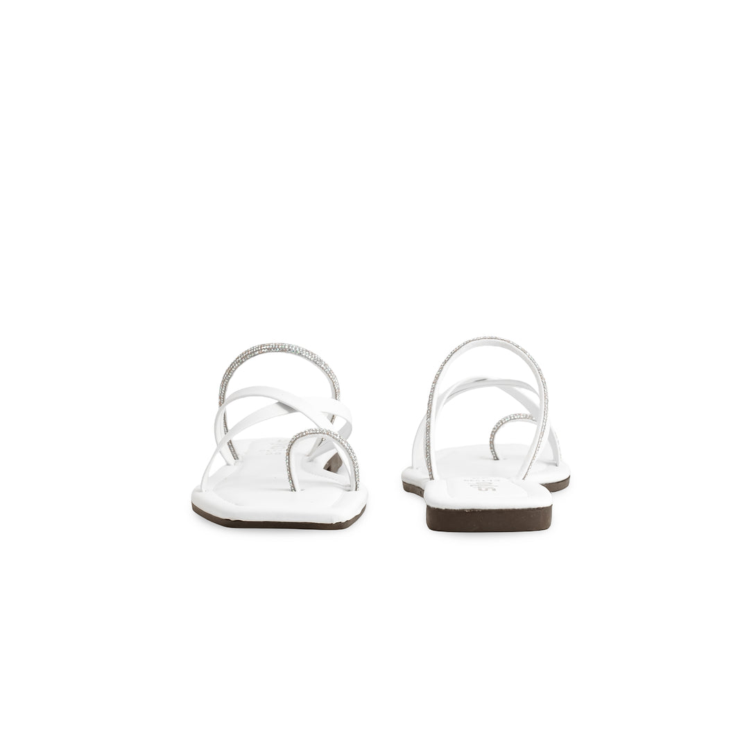 White Casual Chappal CL1936