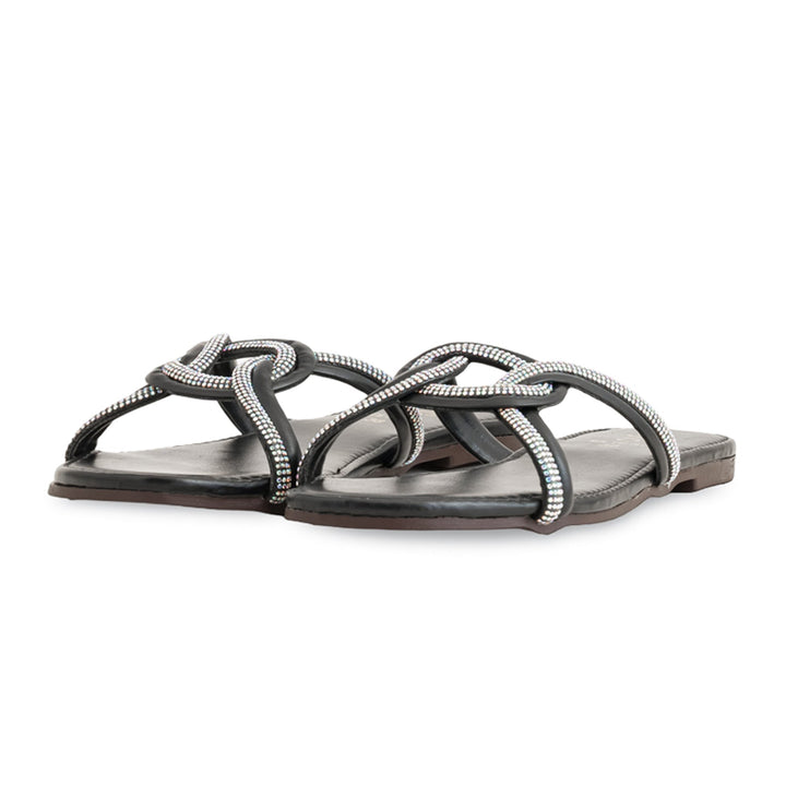 Black Casual Slipper For Ladies CL1943