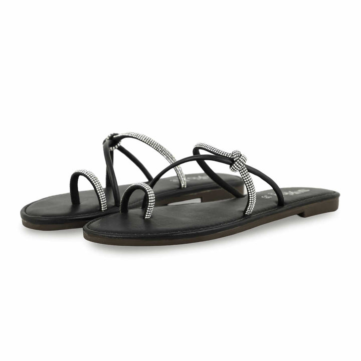 Black Casual Chappal CL1948