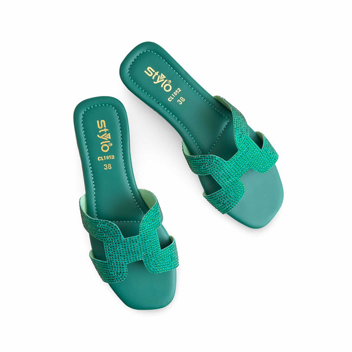 Green Casual Slipper For Women CL1952