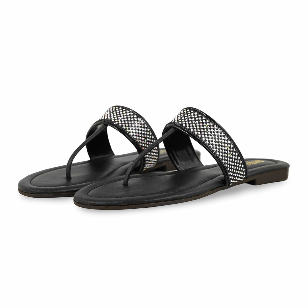Black Casual Chappal For Ladies CL1988