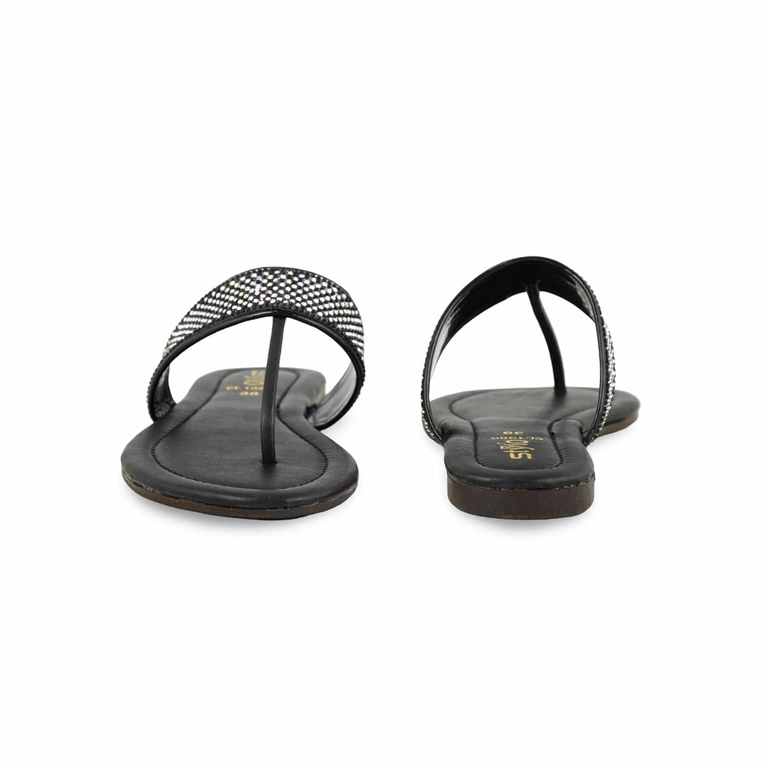 Black Casual Chappal For Ladies CL1988