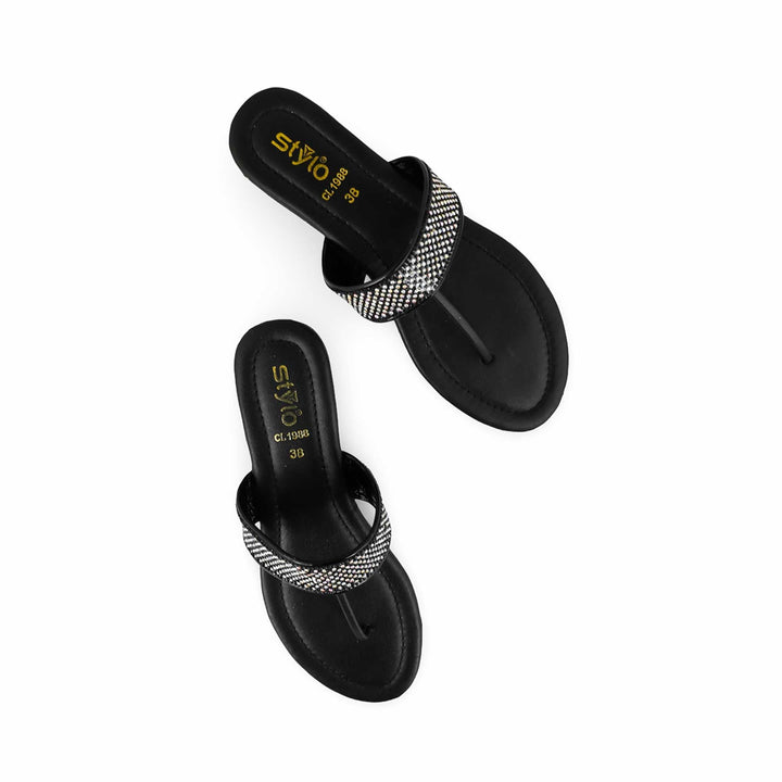 Black Casual Chappal For Ladies CL1988