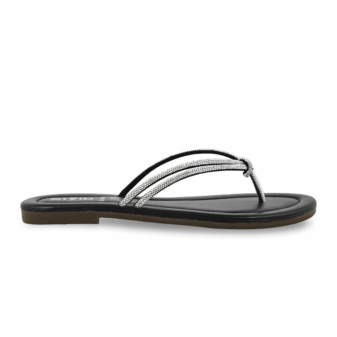 Black Casual Chappal For Women CL1994