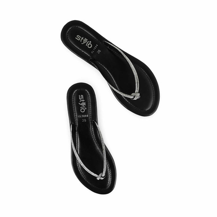 Black Casual Chappal For Women CL1994