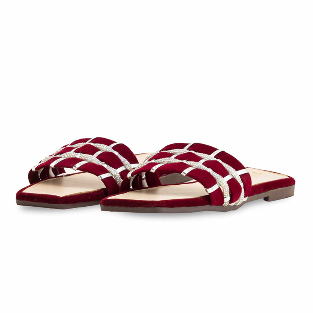 Maroon Casual Women Slipper CL2002