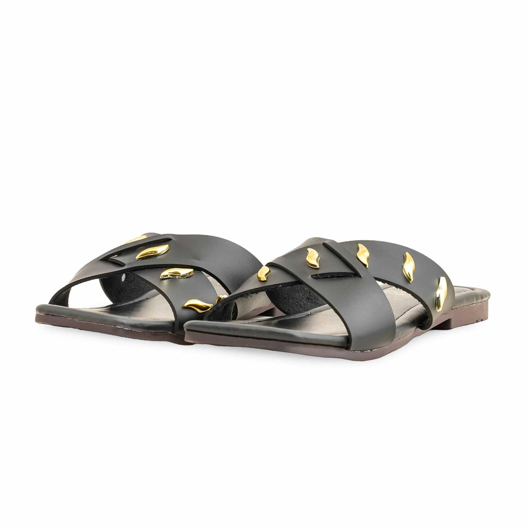 Black Casual Slipper For Ladies CL2003