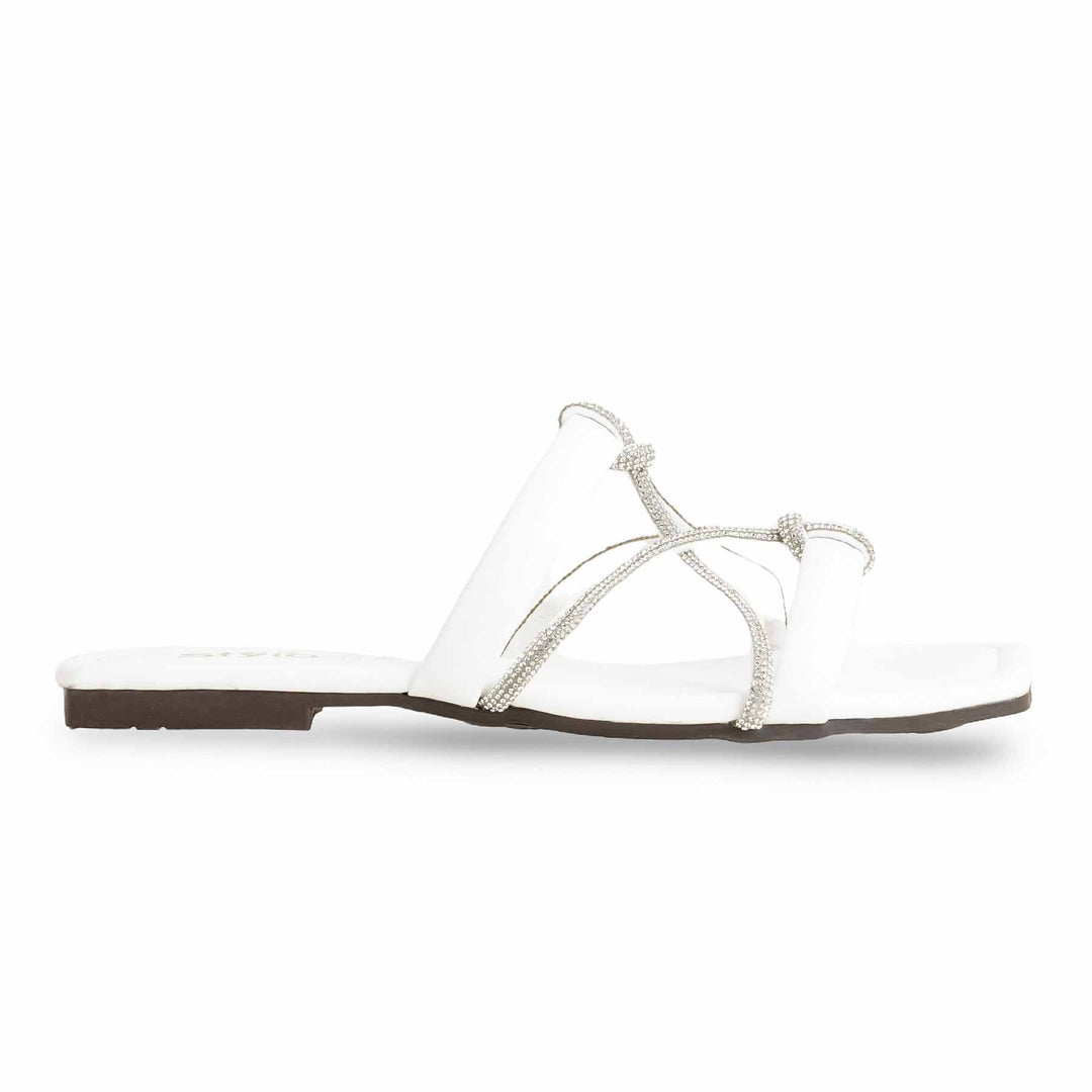 White Casual Women Slipper CL2024