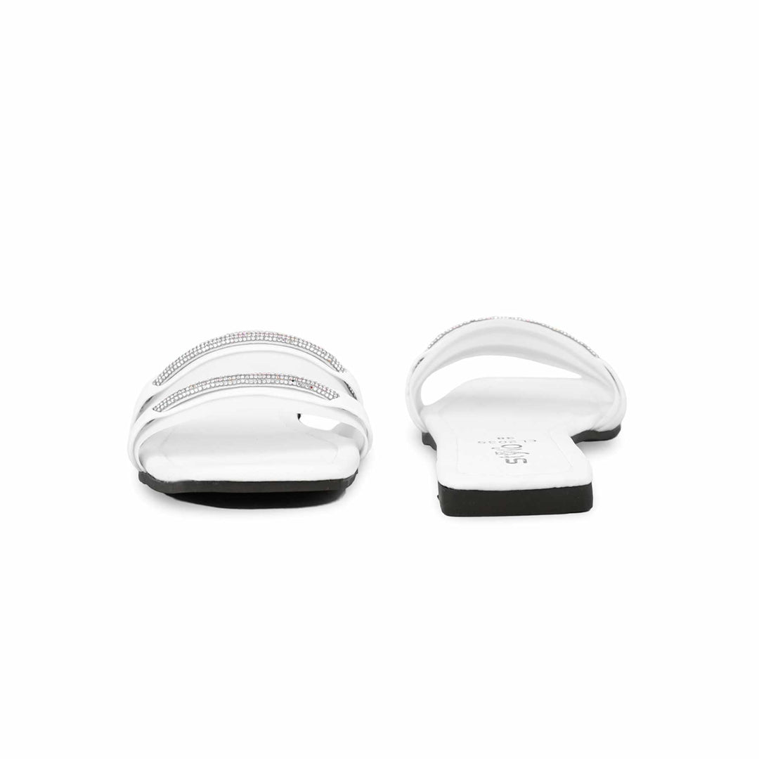 White Casual Slipper CL2035