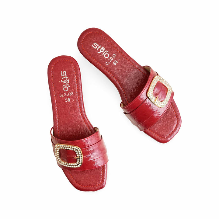Maroon Casual Slipper For Ladies CL2038