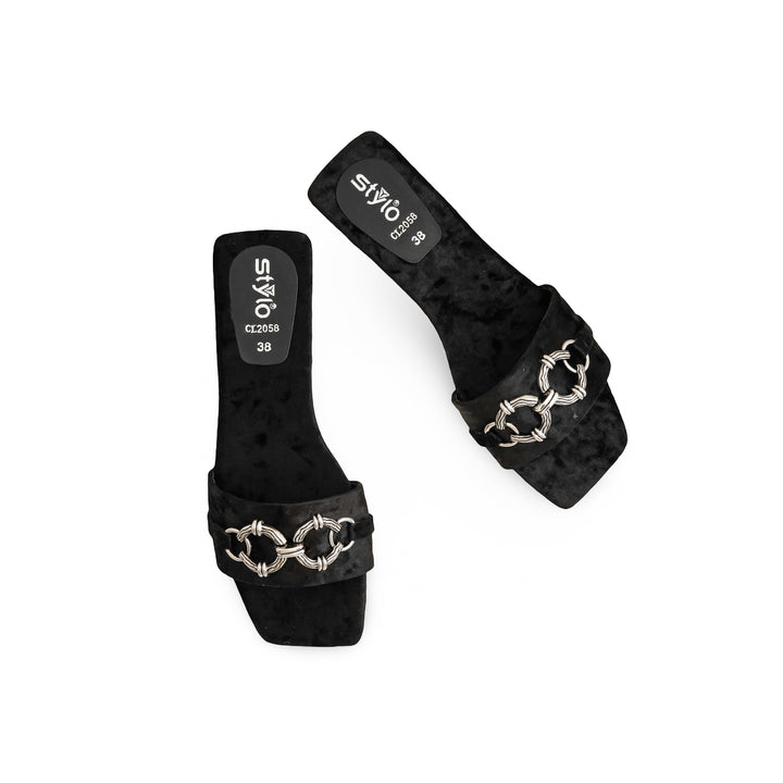 Black Casual Slipper CL2058