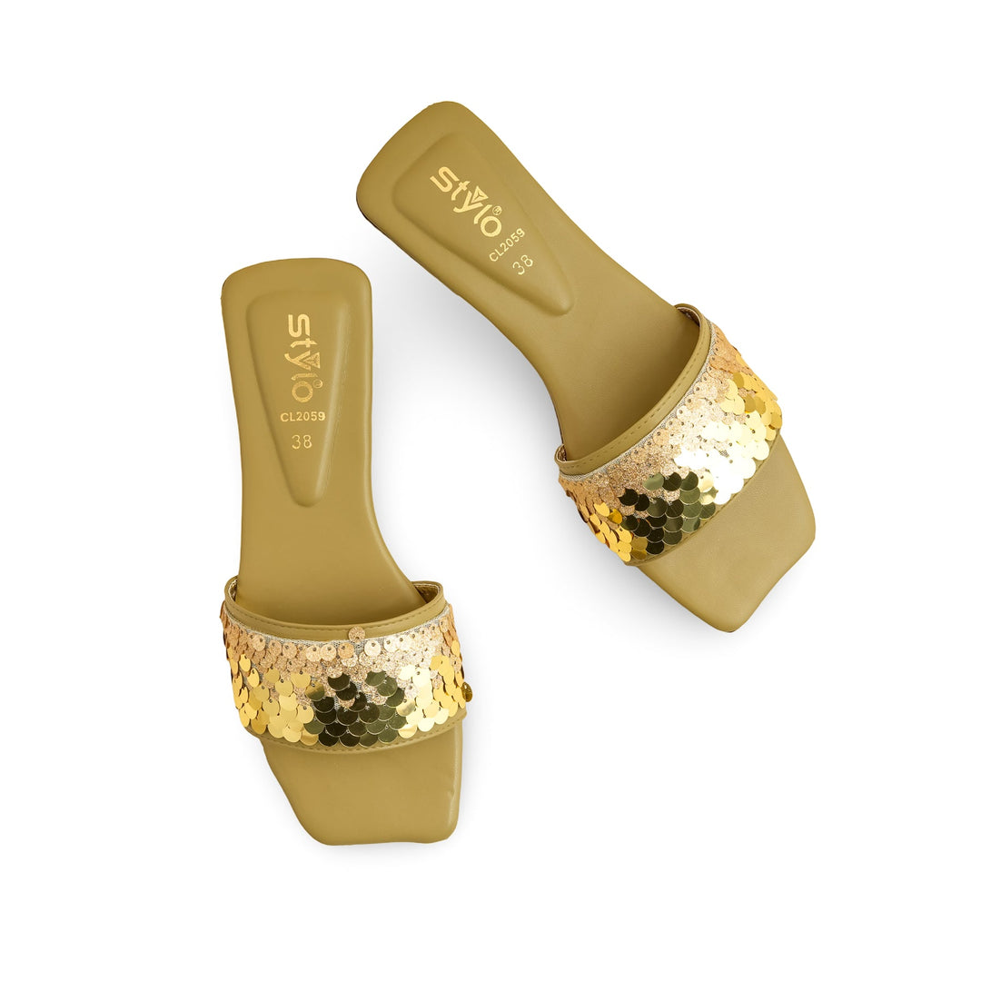 Green Casual Slipper For Ladies CL2059