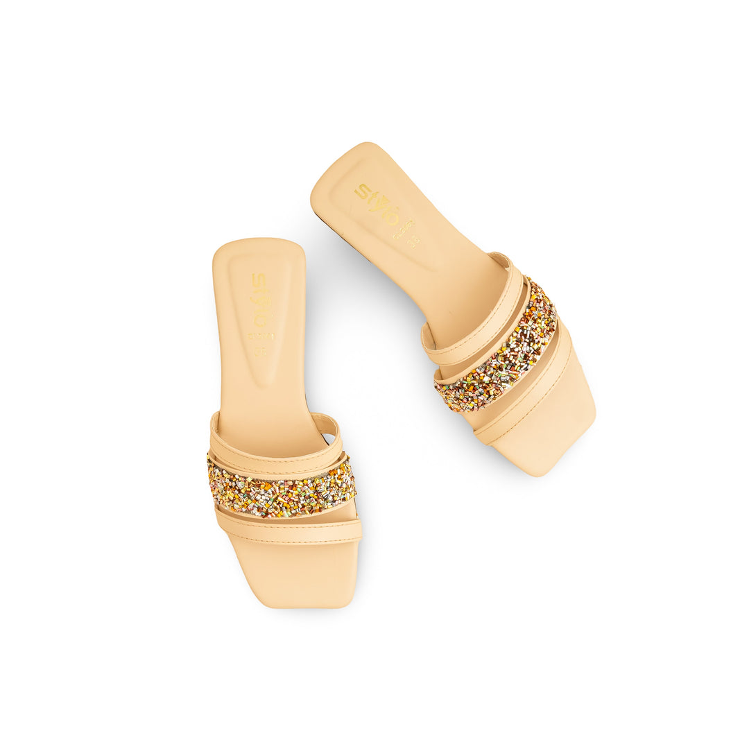 Cream Casual Slipper For Ladies CL2061