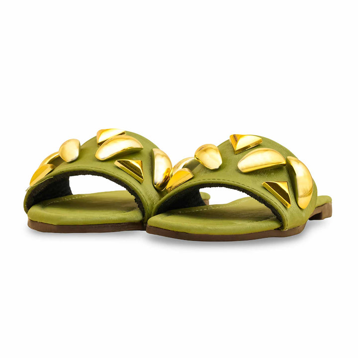 Green Casual Women Slipper CL2073