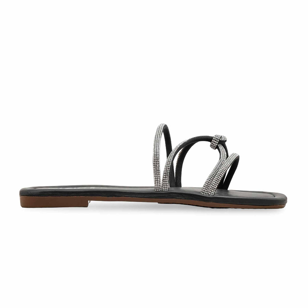 Black Casual Slipper For Ladies CL2087
